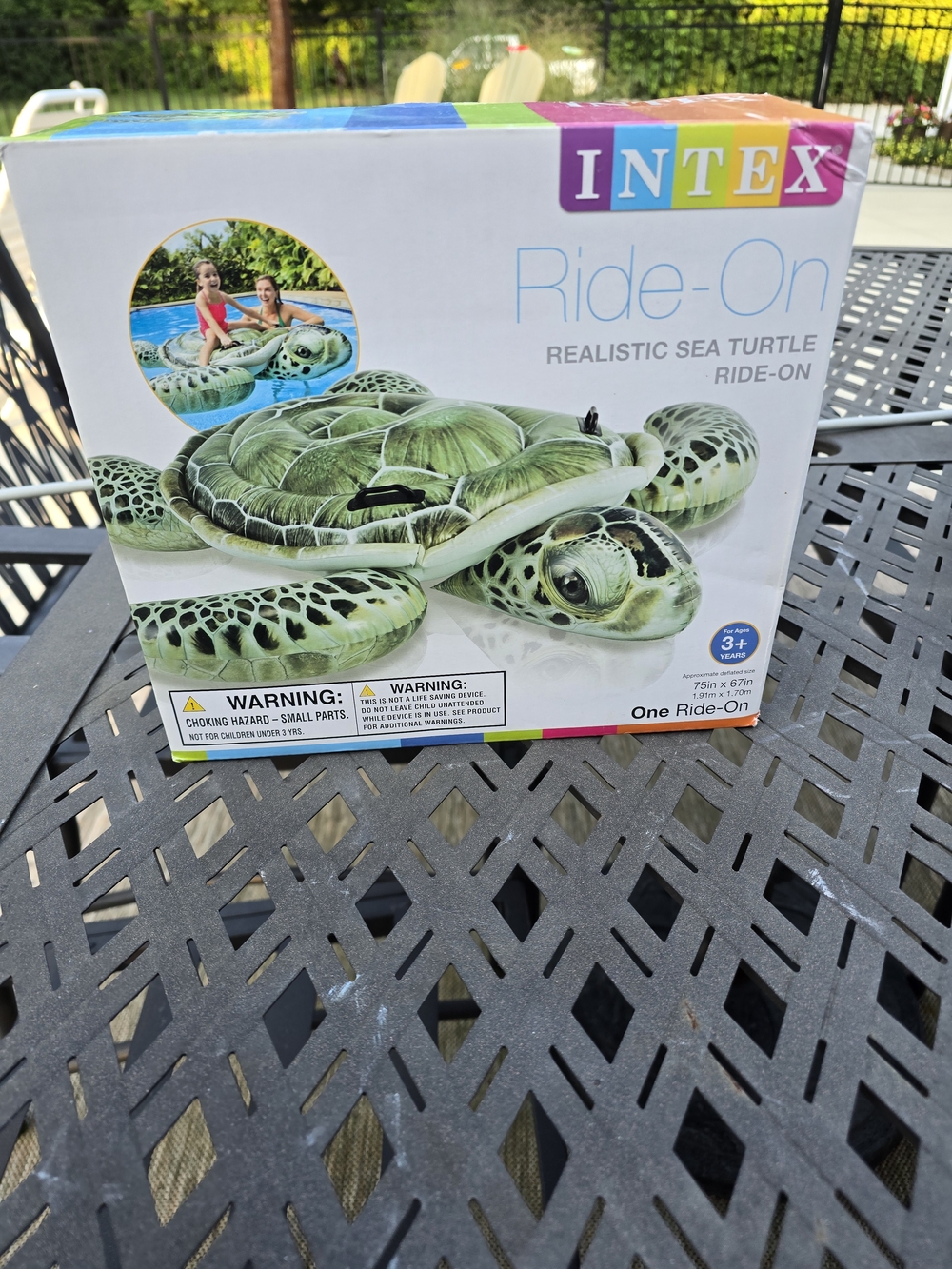 Intex Green Realistic Sea Turtle Ride-On Float